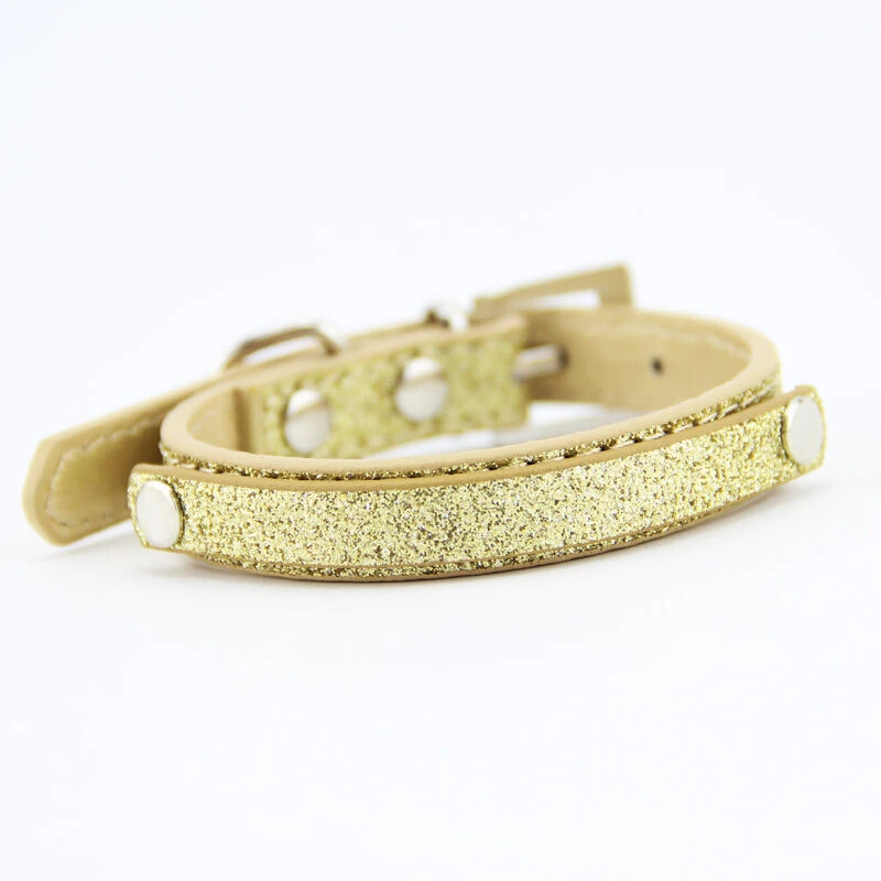 Персонализированные ошейники для собак и кошек кожаные щенков стразы