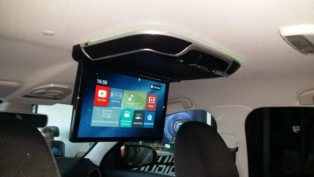 Автомобильный потолочный монитор Full HD 13 3&quot ERGO ER13AND на ANDROID (бежевый) | Автомобили и
