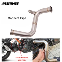 middle pipe deleted cat pipe motorcycle exhaust middle link connect stainless steel tube modified for duke 125 250 390 2017 2020