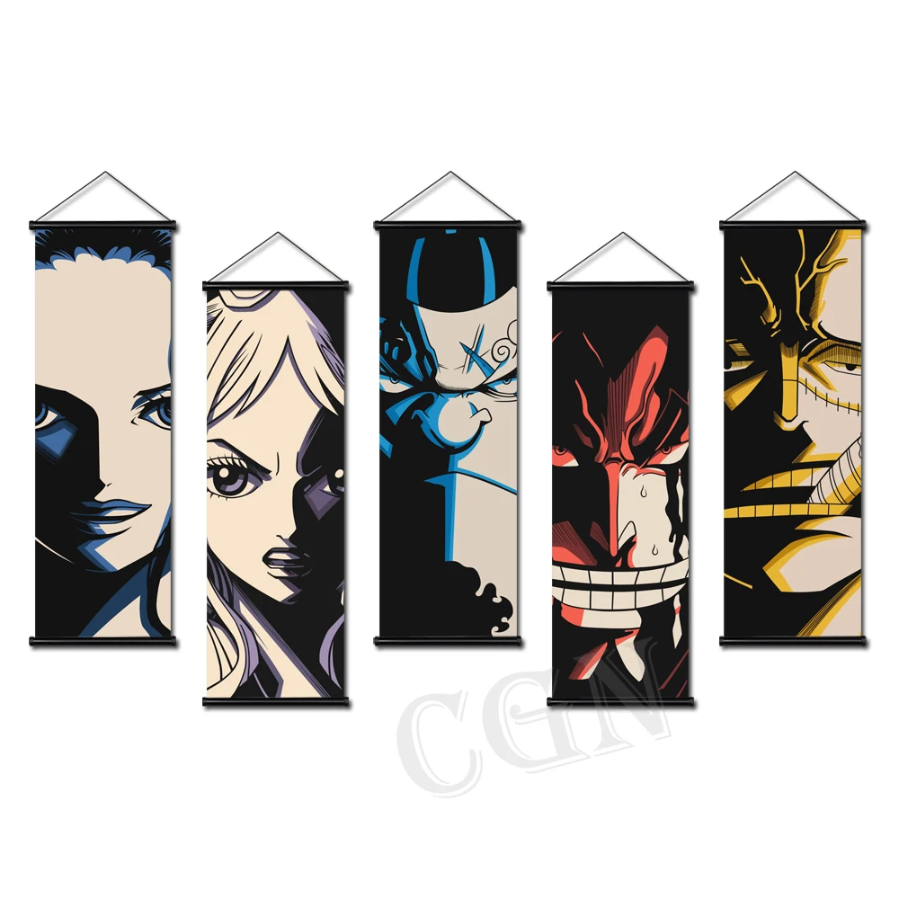 

Japanese Anime Character Canvas Painting Hanging Scrolls Art One Piece Wall Poster Decorative Painting Children Home Decoration