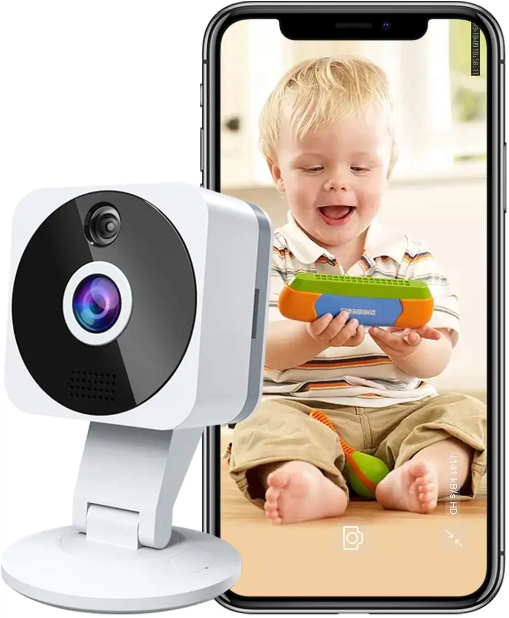 

Wireless Smart Home Camera, 1080p HD Indoor 2.4G IP Security Surveillance System with Night Vision 2-Way Audio for Home Office