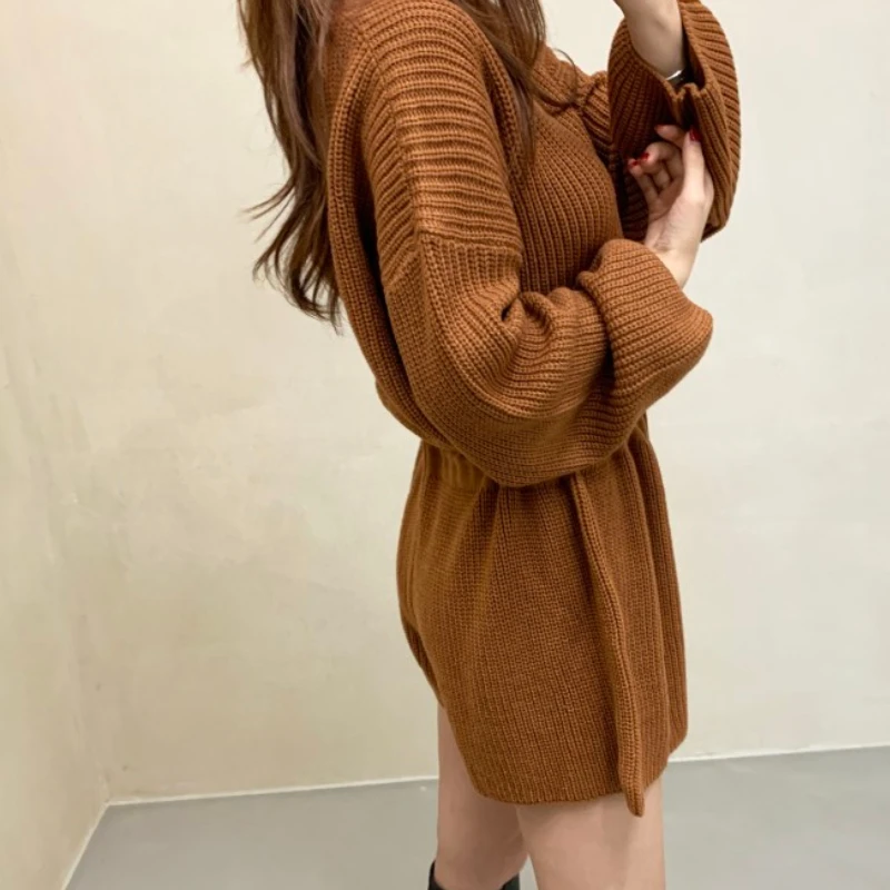 Женский трикотажный комбинезон на завязках повседневный Свободный в Корейском