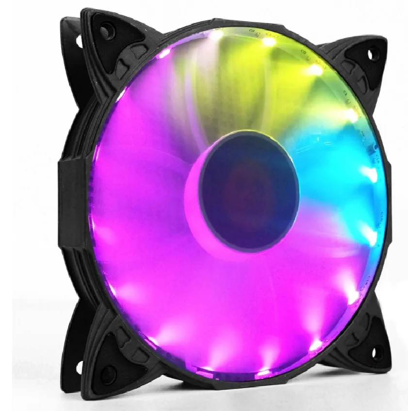 Вентилятор для корпуса COOLMOON Amber RGB 120X120X25 22dB 1200RPM Hydraulic 12 led Molex корпусной вентилятор