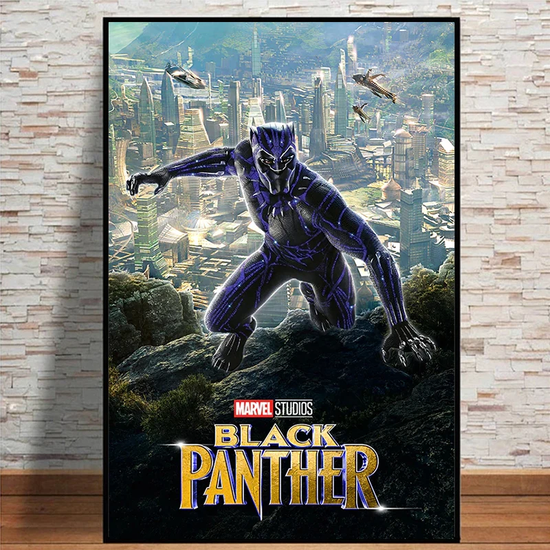 

Marvel Black Panther Posters And Prints For Living Room Disney Movie Superhero Canvas Painting Wall Art Home Decor Cuadros