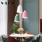 Современные подвесные лампы E27 90-260 в, лампы в стиле лофт для спальни, столовой, гостиной, Декор, домашний подвесной светильник в форме макарона