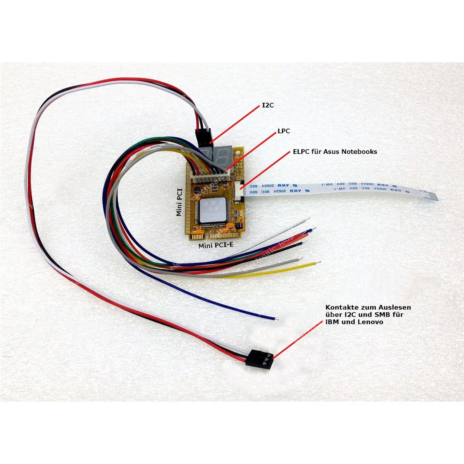 Диагностическая карта PCI ноутбуки модель 5 в 1 minipci/minipcie/lpc/Elpc/i2c|Интегральные схемы|