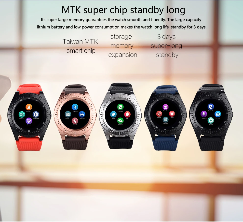 Smart Watch Bluetooth Touch Screen Anti-lost Wrist Pedometer With Camera TF Card Slot For Android Phone Clock Smartwatch | Электроника
