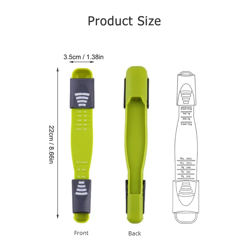 MEMDOO 1 шт. мерная чашка стулья с двойным концом высоты ложка|Мерные ложки| |