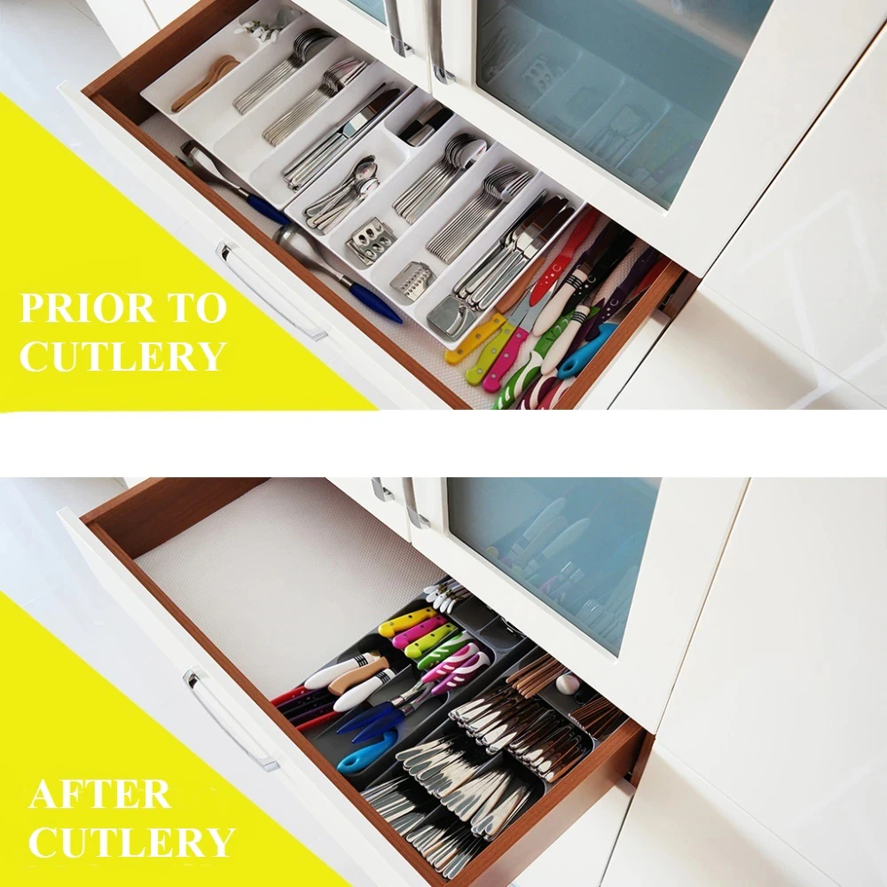 kitchen organizer cutlery drawer storage box tray fork spoon divider container for utensils appriance rack cabinet stand free global shipping