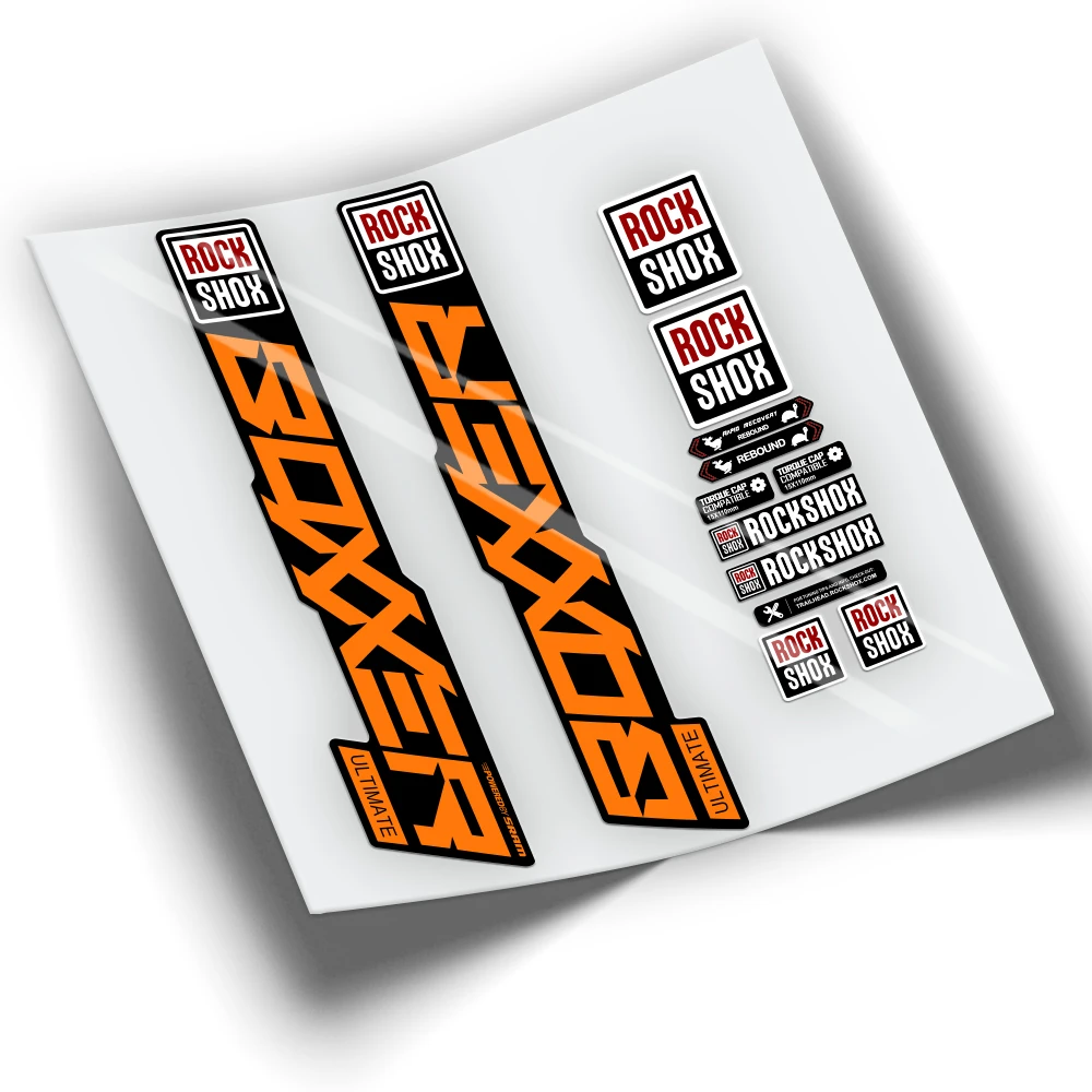 Stickers bicycle ROCKSHOX BOXXER ULTIMATE 2021 WP378 mountain bike stickers cycling accessories hirpin | Спорт и развлечения