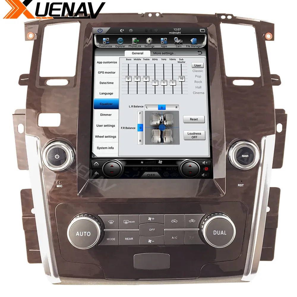 

XUENAV 12.1 Inch 2Din Android Car GPS Navigation Car DVD Player For-Nissan Patrol 2016-2019 Car Stereo Multimedia Player WIFI TV