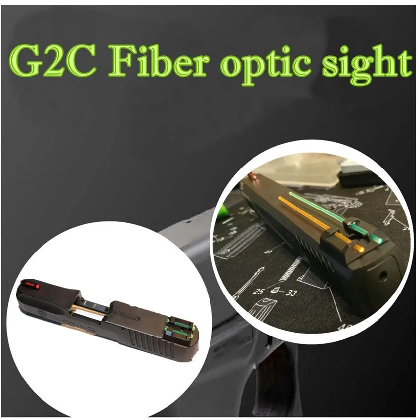 Алюминиевый металлический волоконно-оптический 3-точечный прицел передняя