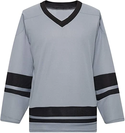 China OEM DIY Personalized Customize Ice Hockey Jerseys Embroidered Name Number Stitch Team Logo Sweatshirt Any Size Color Gray | Спорт и