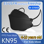 Маска F для детей, маска для рта kn95, защитные маски для рта, маска fpp2, маска для лица с рыбьим ртом, Детские маски kn95, Черная