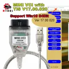 MINI VCI MINIVCI J2534 Tis Techstream программное обеспечение V17.00.020 для Toyota OBD2 Диагностический кабель с ссылкой по до 2022 года