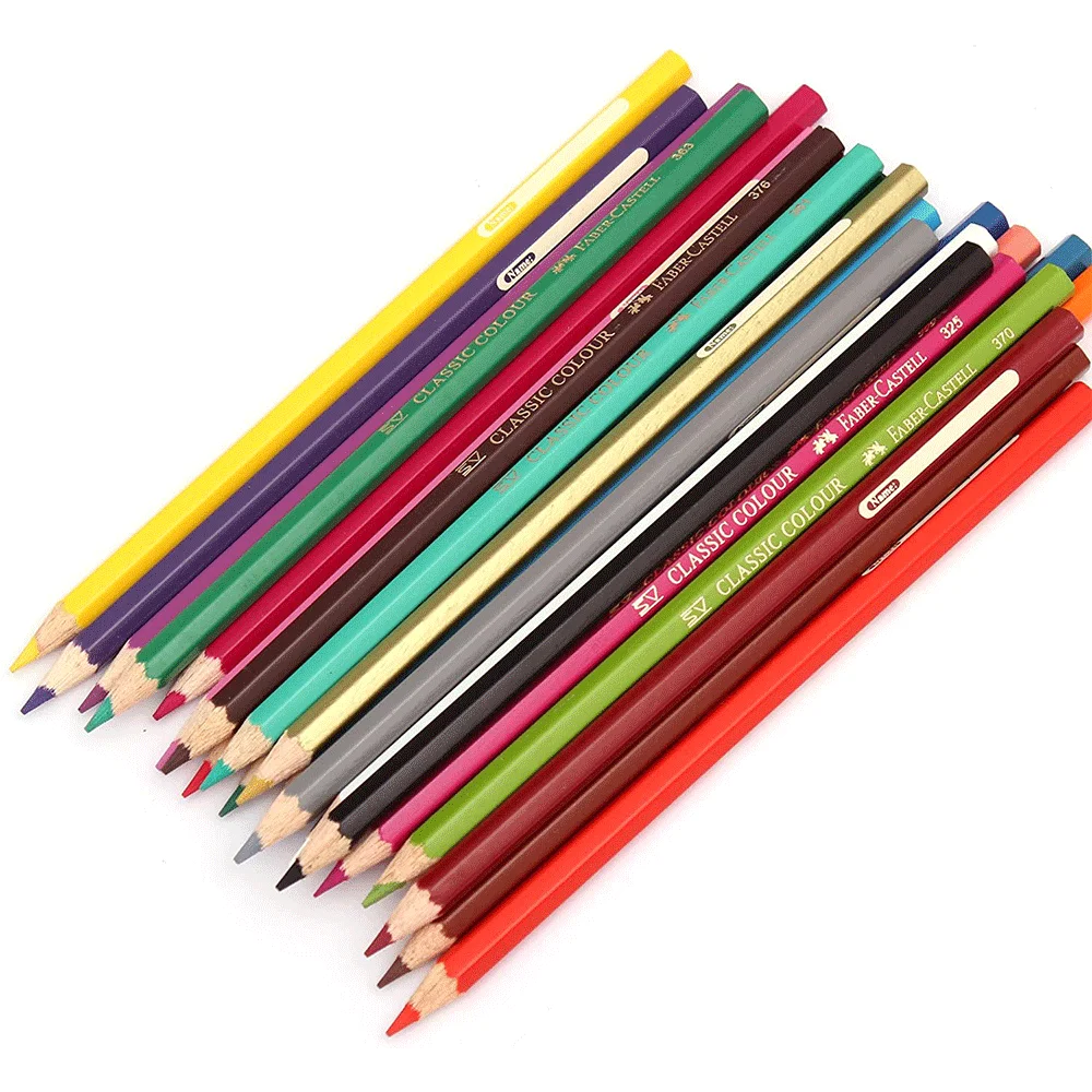 Классический цветной карандаш Faber-Castell картонный бумажник 12 - 24 | Канцтовары для