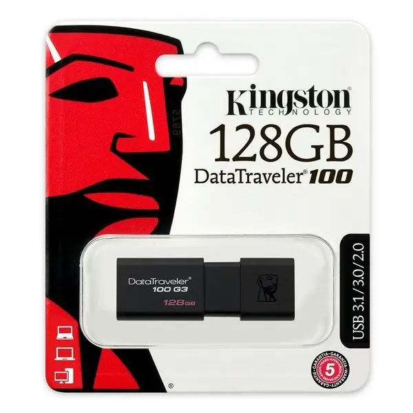 USB флешка Kingston DT100G3 128 Гб черный | Компьютеры и офис