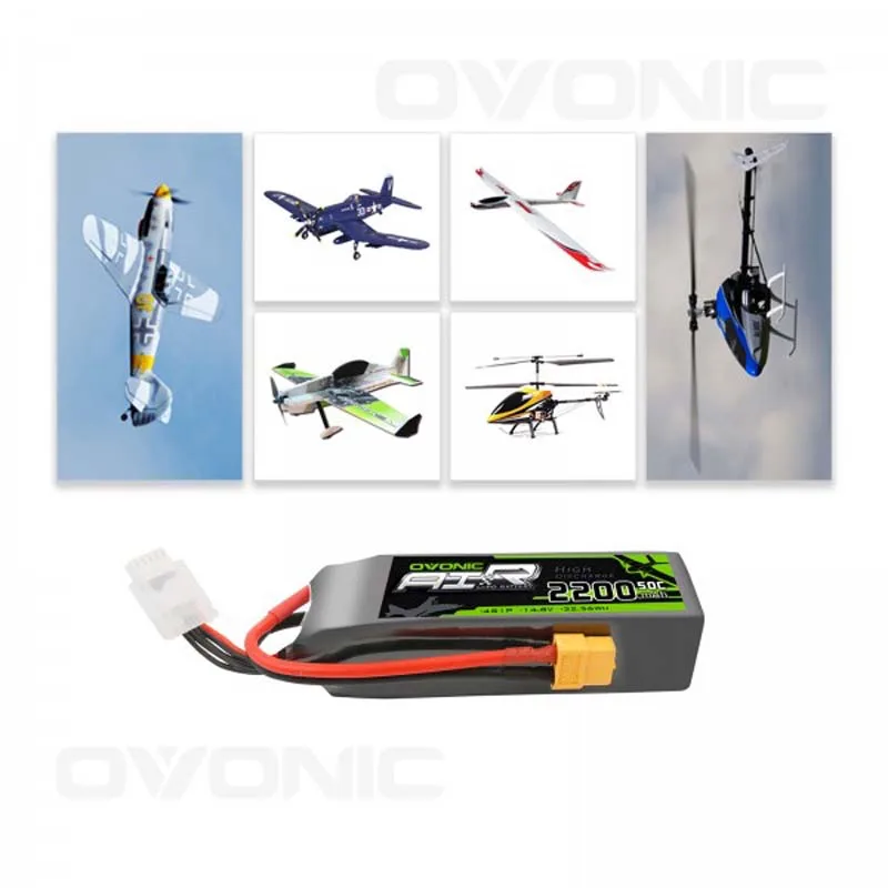 OVONIC 4S 2200mAh 14 8 V 50C Lipo батарея с штепсельной вилкой XT60 для радиоуправляемых