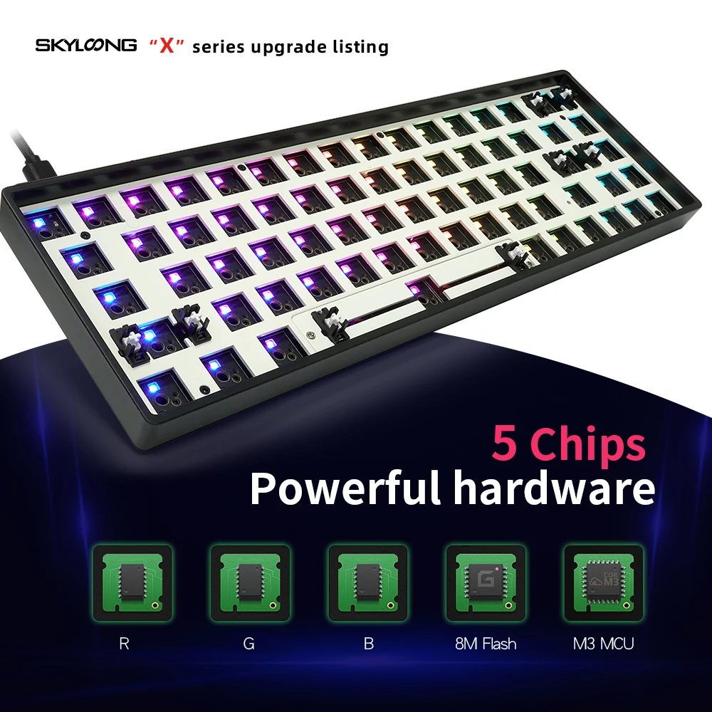 Комплект механической клавиатуры SKYLOONG GK68 GK68XS 68% с клавиатурой на заказ RGB горячая