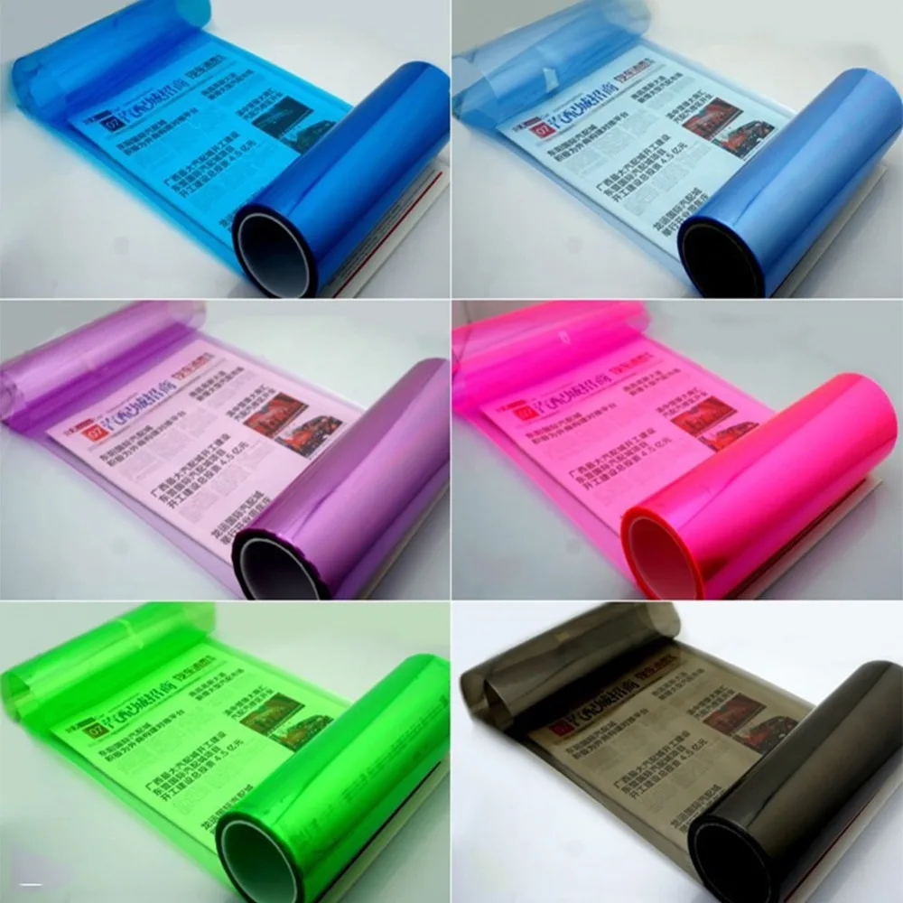 

Car Headlight Tint Film Roll 3 Layers Clear Self Adhesive Car Light Tint Film for Headlight/Fog Light /Taillight 60*30cm