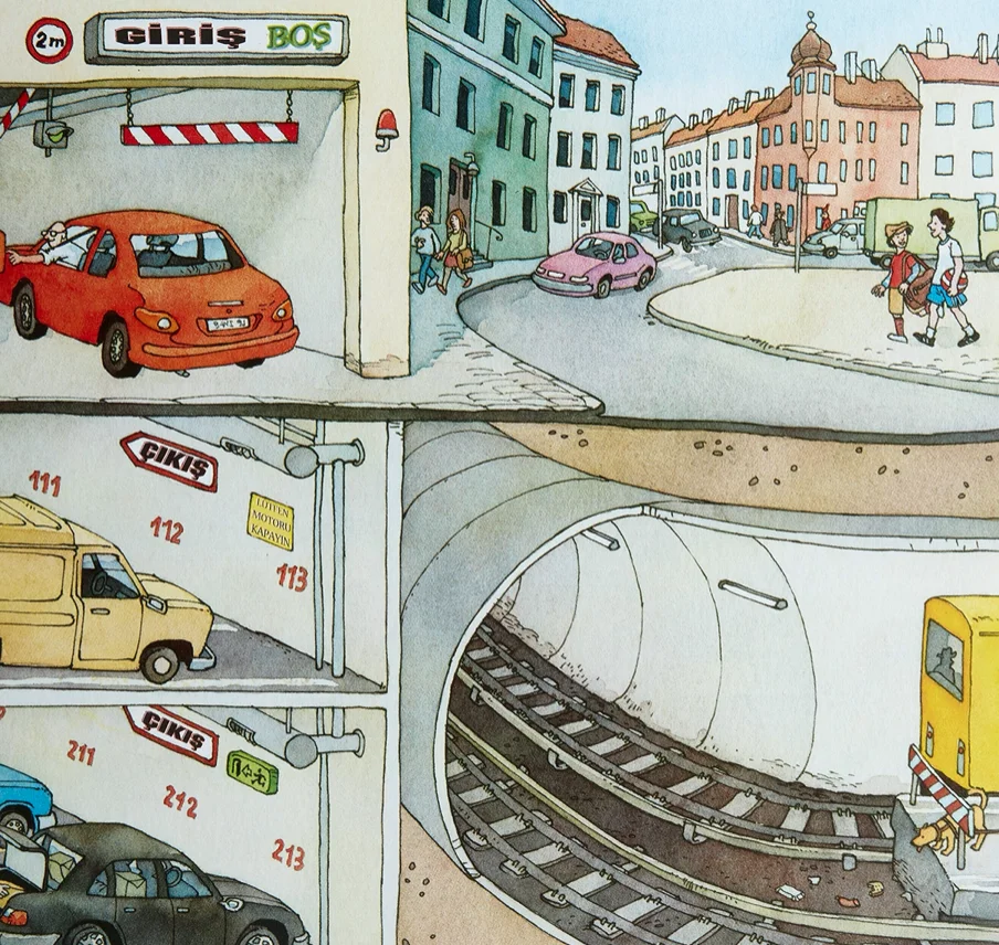 Книга детская турецкий язык подземная 24 страницы публикации культуры IsBank