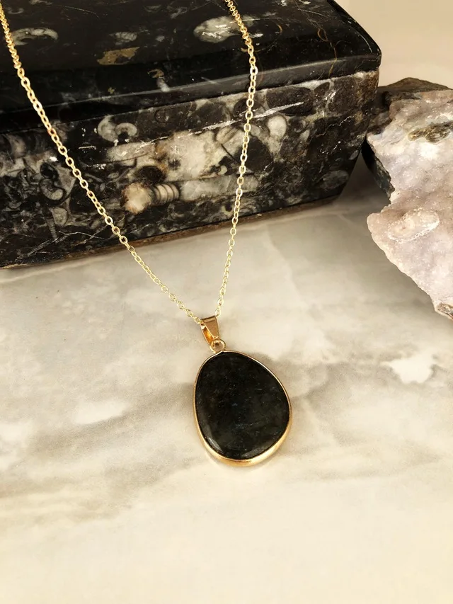 

Подвеска из натурального камня Dr Stone для женщин, лабрадорит AHL77 439745988