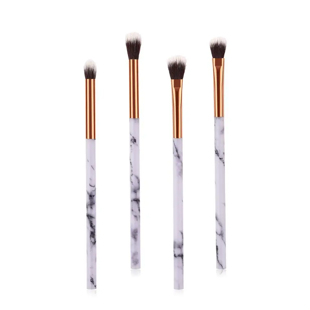 4 шт./компл. профессии Мрамор Косметические кисти для макияжа Румяна Make Up набор нейлоновых волосяных тени для век щетки многоцелевые Красота инструмент TSLM1 - Handle Color: as picture