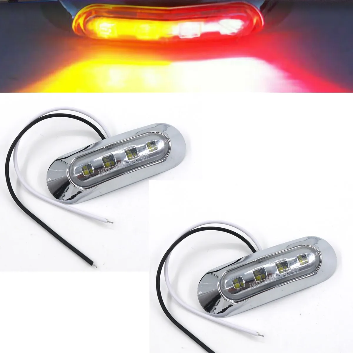 

2 шт., боковые габаритные светильник для прицепа, 10-30 в