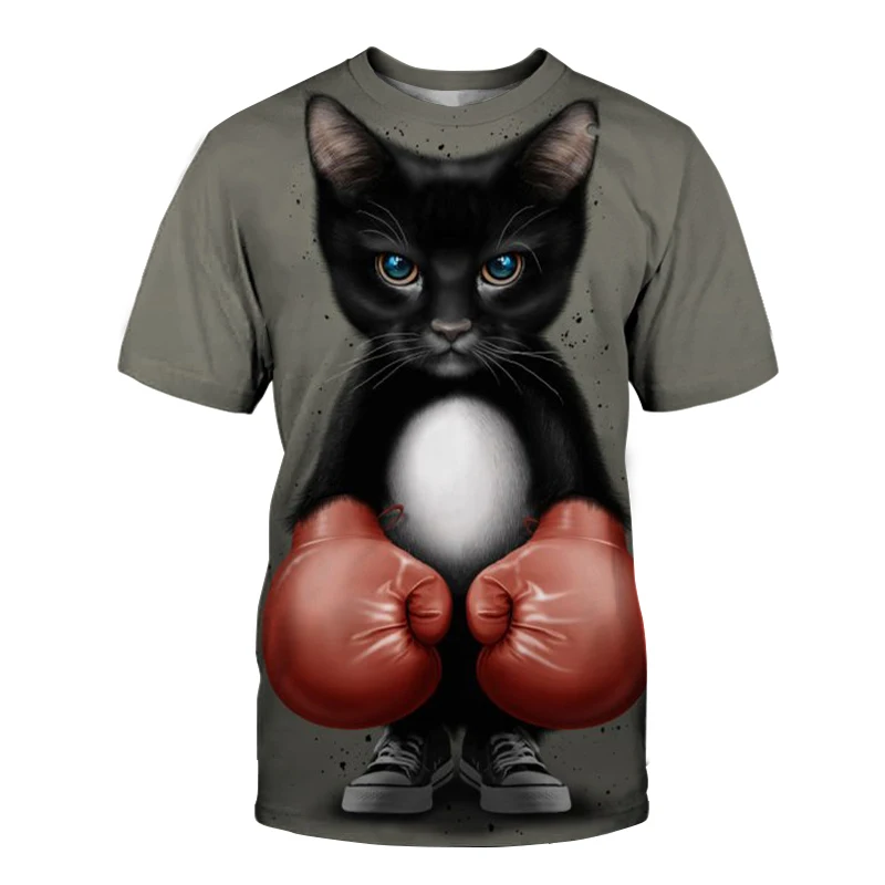 Бокс без рукавов с принтом кошки повседневная обувь в стиле Харадзюку для женщин