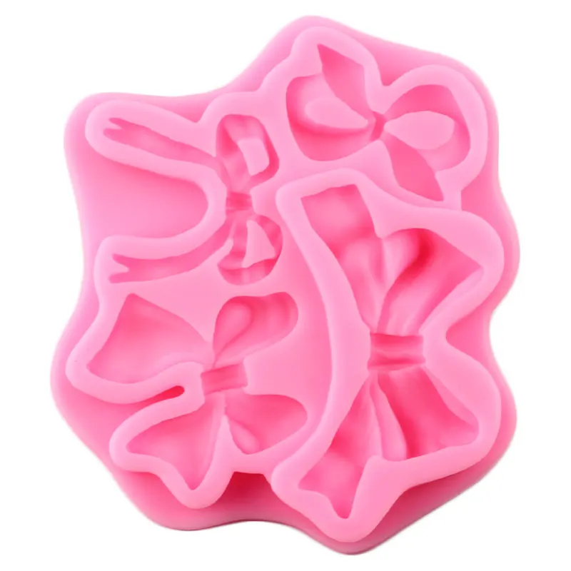 

3D Bow Silicone Molds Baby Birthday Bowknot Fondant Cake Decorating Tools DIY Cake Baking Candy Chocolate Gumpaste Moulds