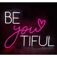 custom led be you tiful beauty bar shop neon sign hair beauty salon store room business signs bedroom wall decor