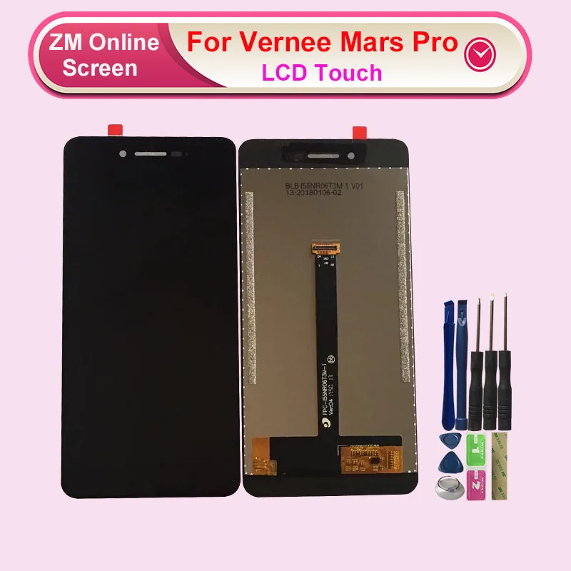 RYKKZ ЖК-дисплей Vernee Mars Pro+ кодирующий преобразователь сенсорного экрана в сборе Замена ЖК-дисплея стеклянная панель для Vernee Mars Pro