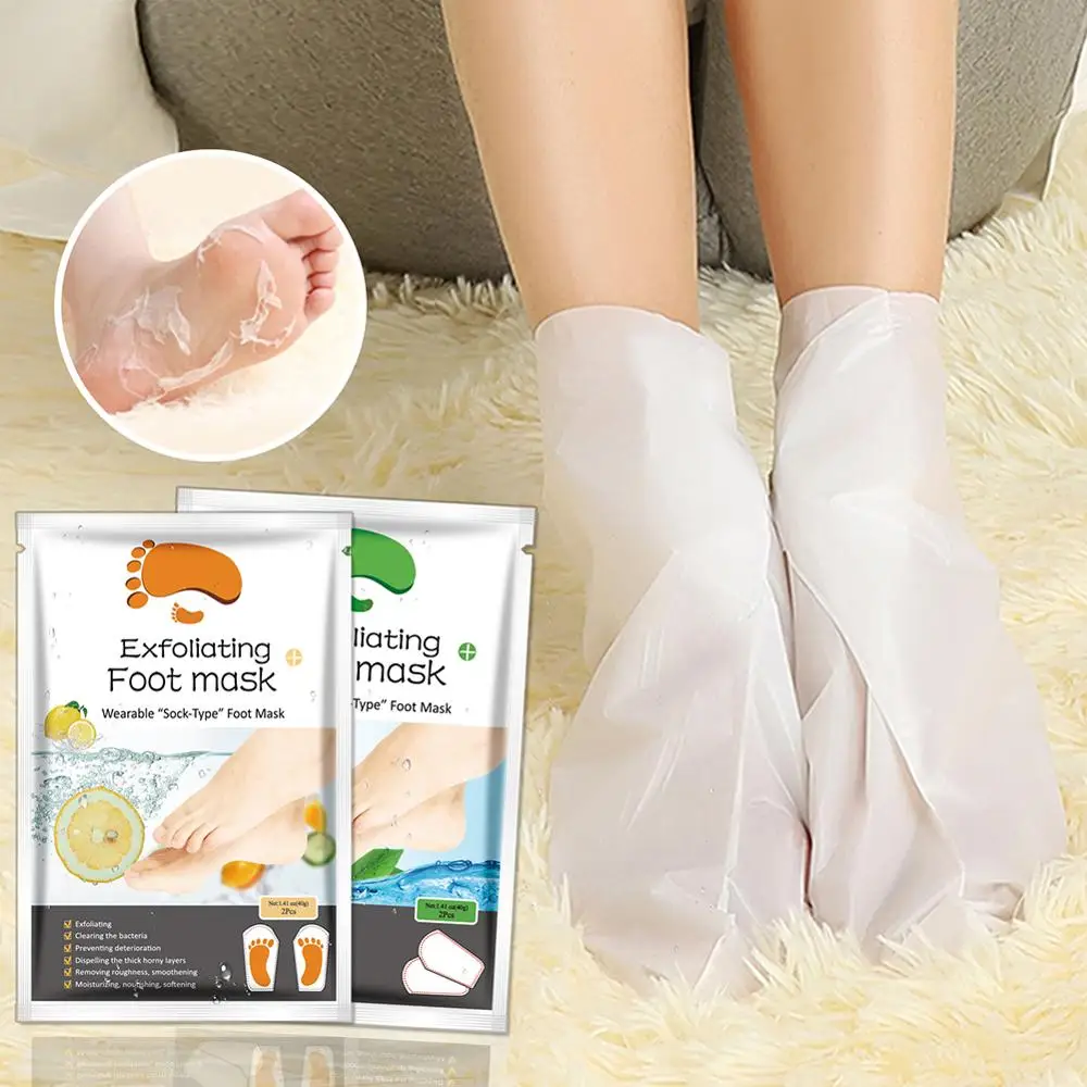 

1Bag=2pcs Exfoliating Foot Mask Socks For Pedicure Socks For Feet Peeling Foot Mask Health Care Skin Care Feet Dead Skin Removal