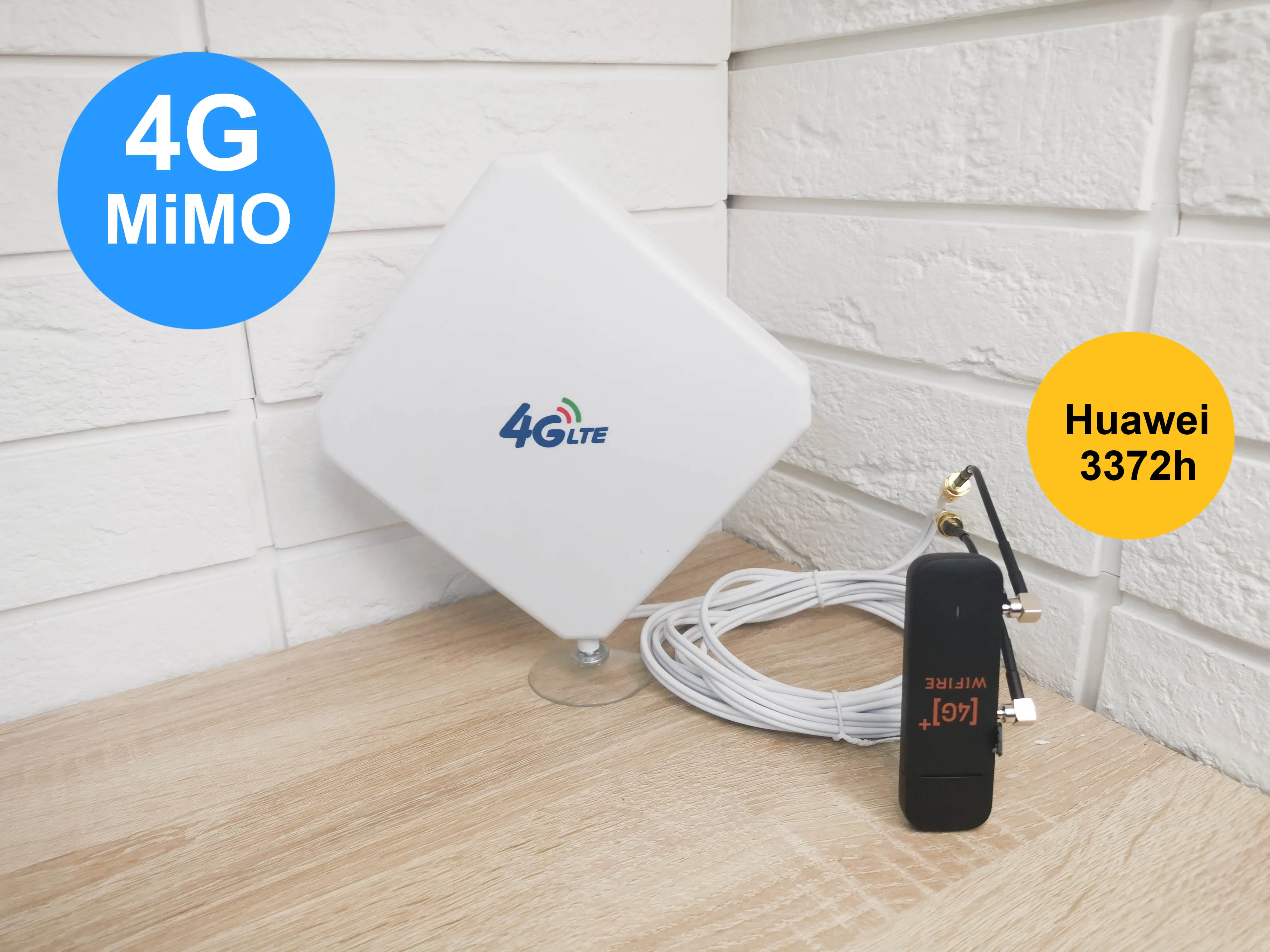 4G LTE Modem Huawei 3372H + antenna MIMO 2 * 8db under unlimited Internet kit | Компьютеры и офис