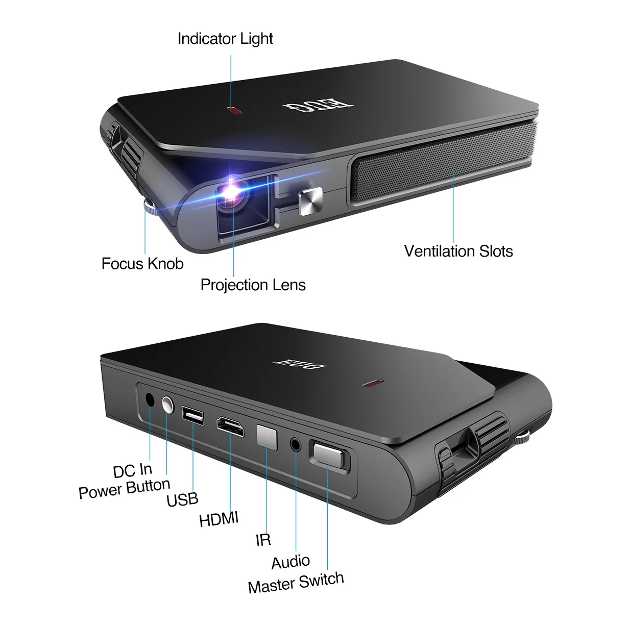Портативный мини проектор домашний кинотеатр D5W Бесплатная доставка Поддержка 3D