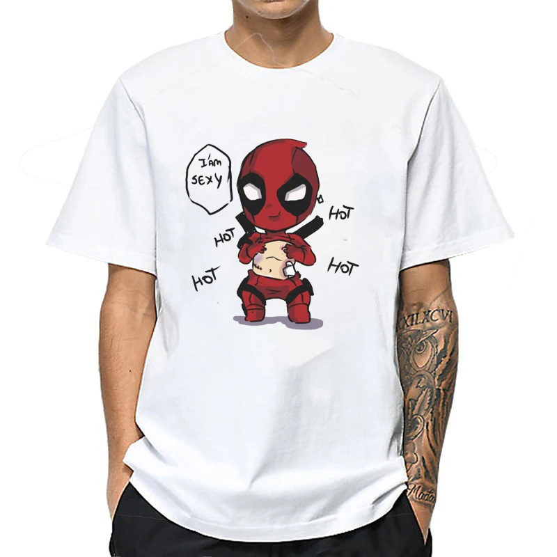 T Shirt 17 Футболка Харадзюку, футболка Дэдпул, повседневные короткие мужские топы с надписью I Am Unicorn, крутая Мужская одежда, уличная одежда, Camisetas Hombre - Цвет: T Shirt 17