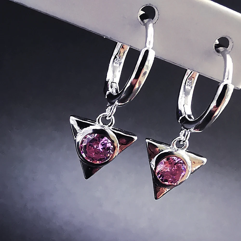 E103 Cholcus оригинальные серьги в форме треугольника для женщин серебро 925 ювелирные