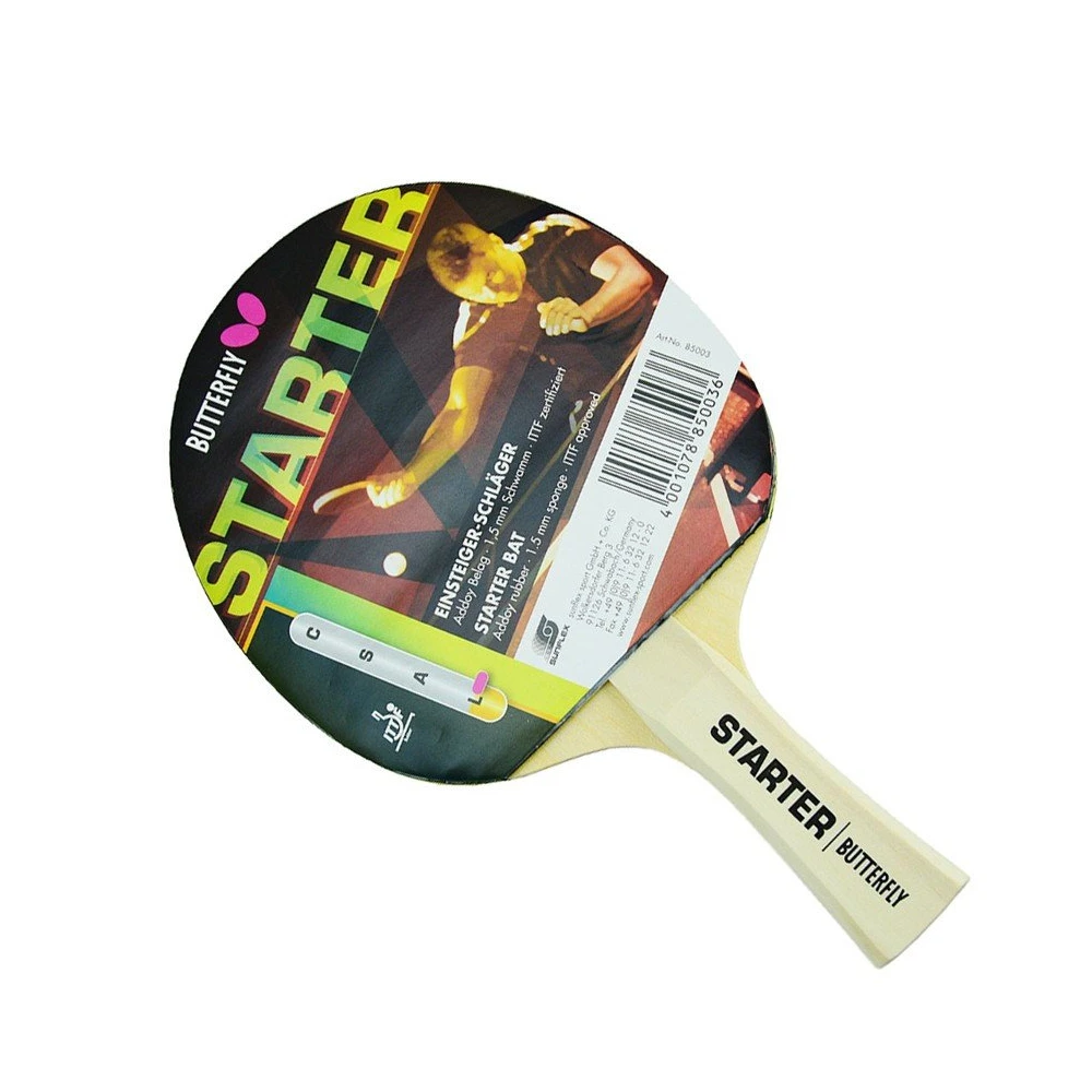 

Butterfly 85003 Beginner Level Ittf Approved Table Tennis Racket Sports Leisure