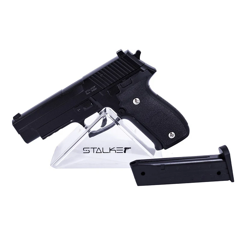 Pistol pneumatic. Stalker SA226 Spring (analog sigsauer P226) K. 6mm met. Body Shop 13 ball up to 80 m/s Black | Спорт и развлечения