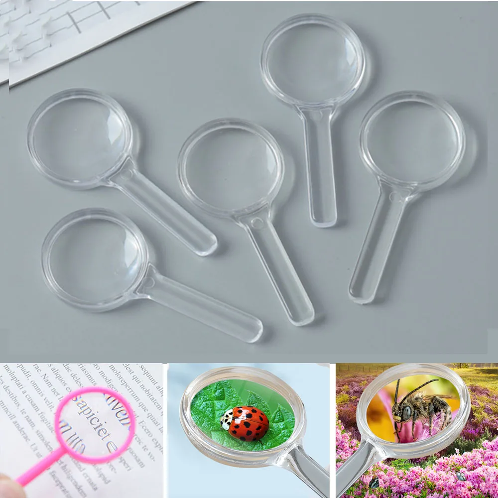 Акриловое прозрачное бензольное пластиковое увеличительное стекло 35 мм с