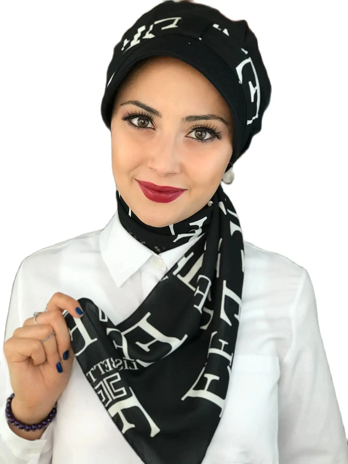 

Islamic Fashion Muslim Women Hijab 2021 Trend Scarf Buckle Ready Sal Damson Siphon Black Tek Biritli Scarf Hat Bone