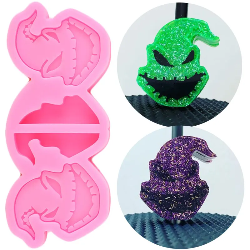 

Силиконовая соломенная Топпер-форма Disney Oogie Boogie, инструмент для украшения торта клоуна на Хэллоуин, инструмент для выпечки кексов, конфет