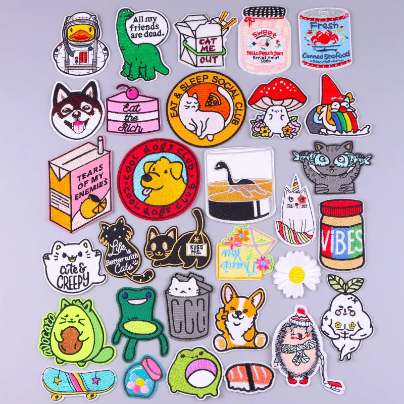 Термоклейкие нашивки сделай сам с мультяшными животными для детской одежды