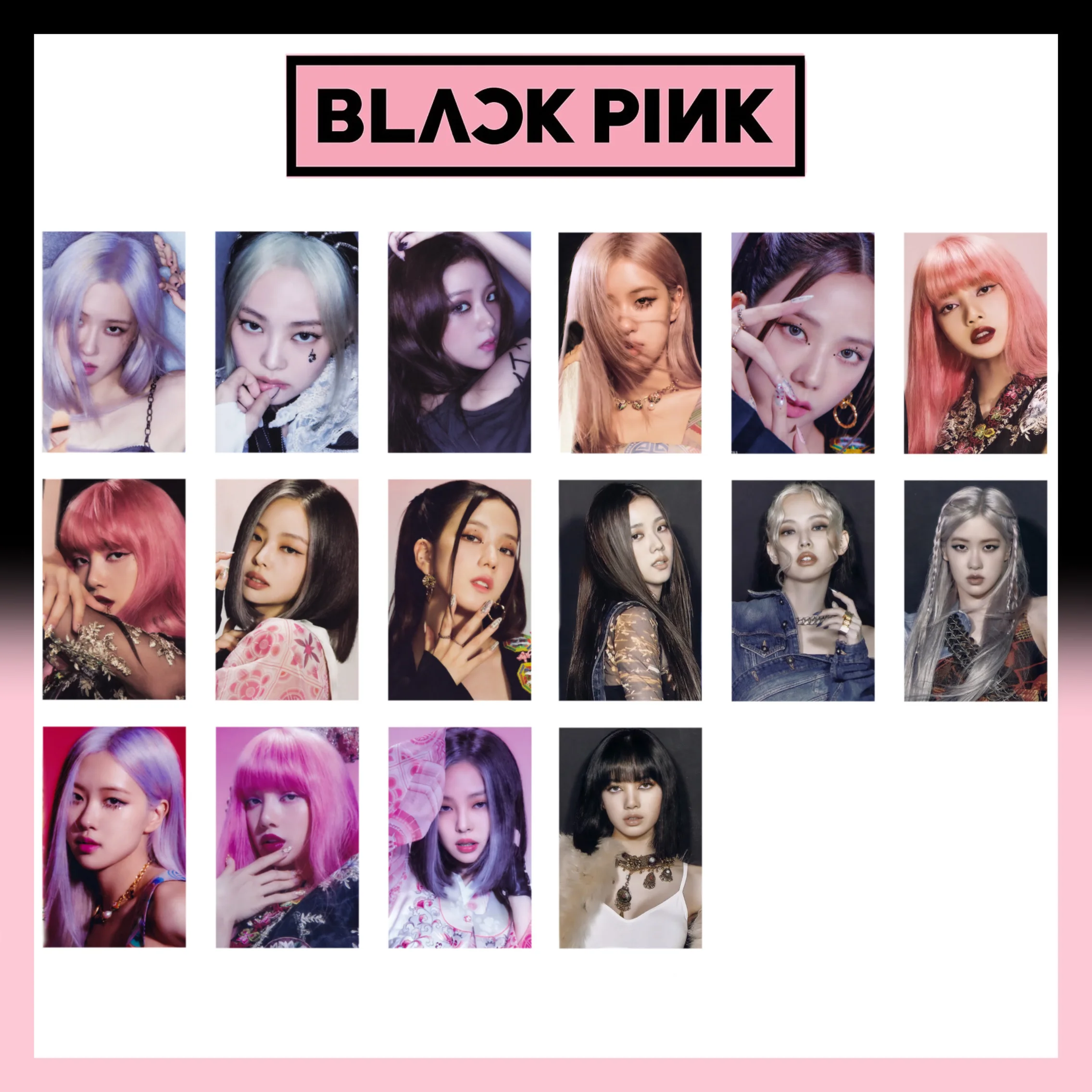 16 pcs/set Kpop BLACKPINK Jenny rosé Jisoo Lisa card bookmark for collection | Канцтовары для офиса и дома