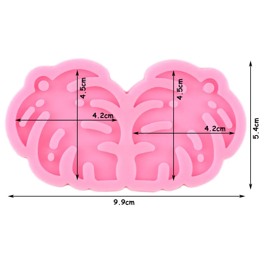 L/M/S блестящие пальмовые серьги в виде дерева DIY эпоксидные силиконовые формы