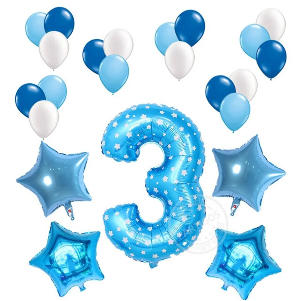 23 шт./лот 32 дюйма с цифрами фольга воздушные шары для детского душа первого дня