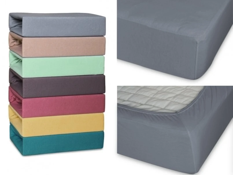 Bed sheet with elastic band Anthea color: graphite (200 х200) | Sheets