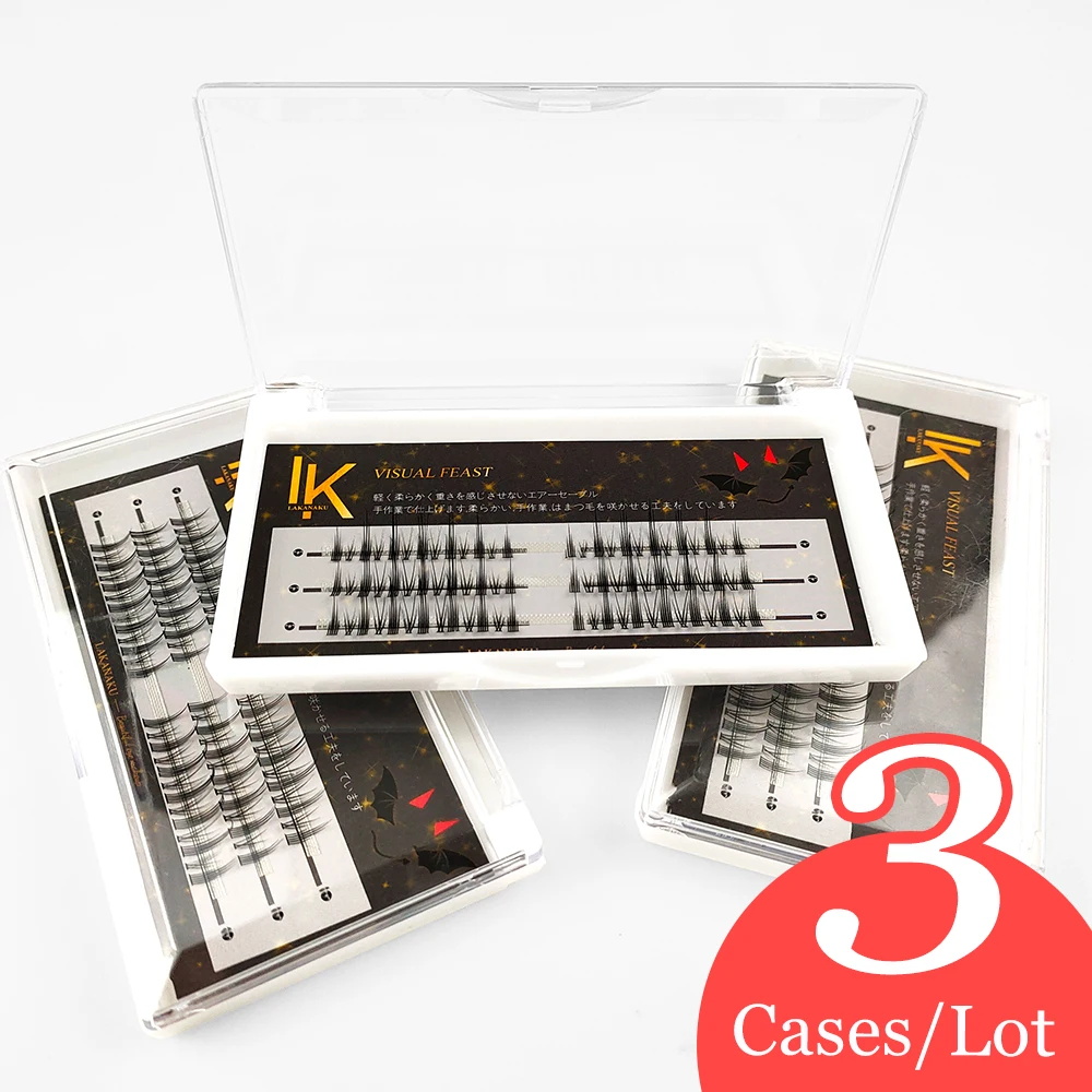 

LAKANAKU Clusters Lashes Individual Lashes Bulk Wholesale Cluster DIY Eyelash Extension 3D False Eyelashes