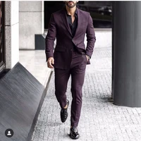 2022 slim fit men suits for wedding peaked lapel 2 piece custom boyfriend groom tuxedos man fashion clothes