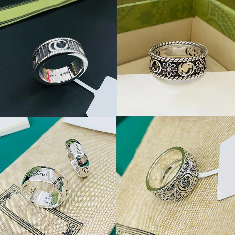

silver ring vintage rings for men hip hop luxury glamour charms party rings for women Christmas gift